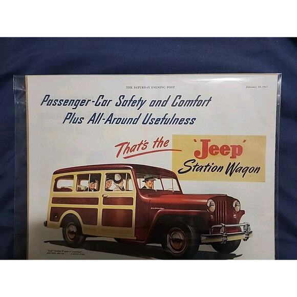1947 Jeep Station Wagon Willys Overland Vehicle Toledo OH Vintage Print Ad - Picture 3 of 5